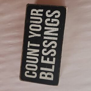 Count Your Blessings Block Sign